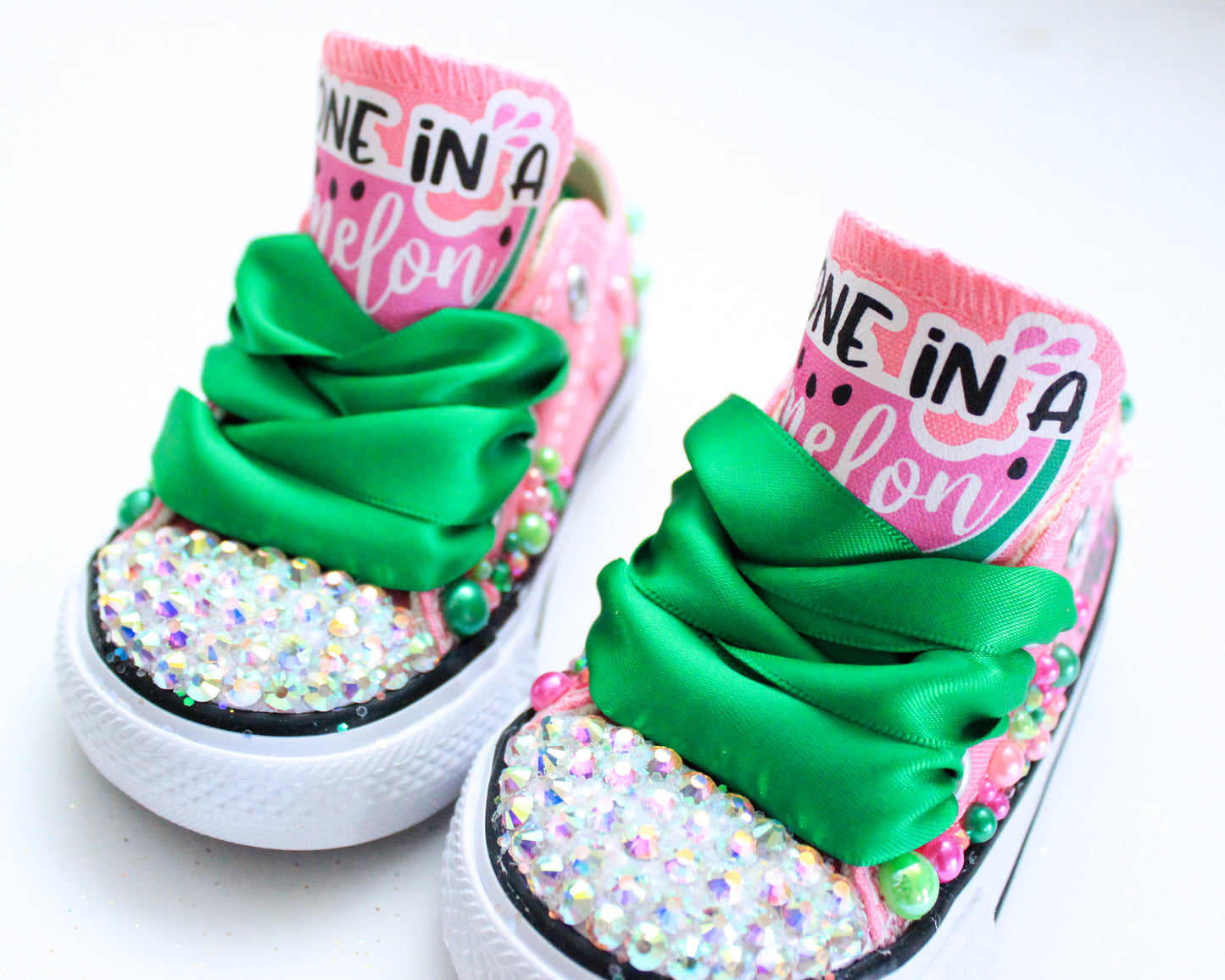 Watermelon shoes- watermelon bling Converse-Girls watermelon Shoes-watermelon converse