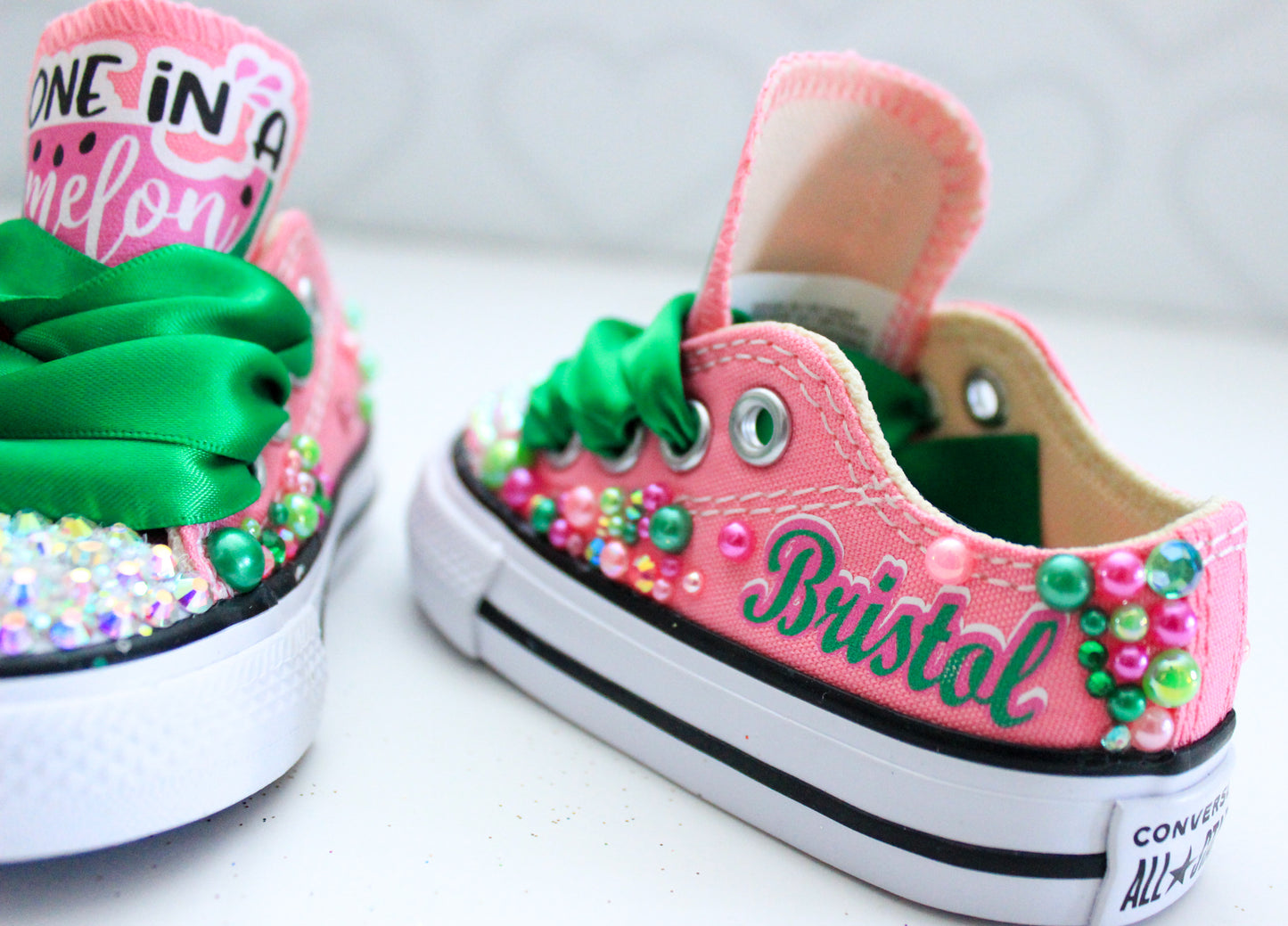 Watermelon shoes- watermelon bling Converse-Girls watermelon Shoes-watermelon converse