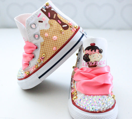 Ice cream shoes- Ice cream Converse-Girls Ice cream Shoes-Ice cream Converse-Sweet one converse- two sweet converse