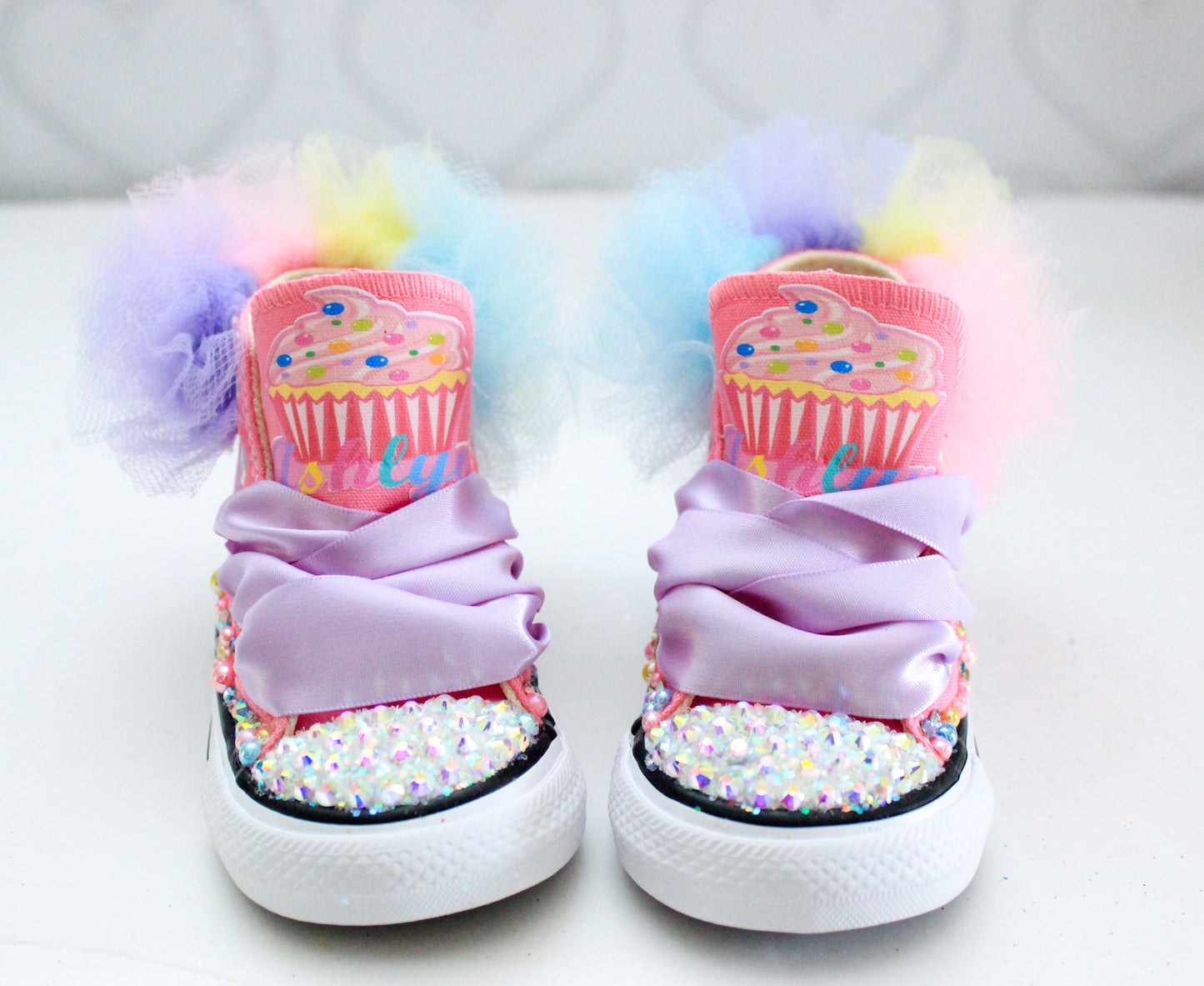 Cupcake shoes- Cupcake bling Converse-Girls Cupcake Shoes- Cupcake Converse