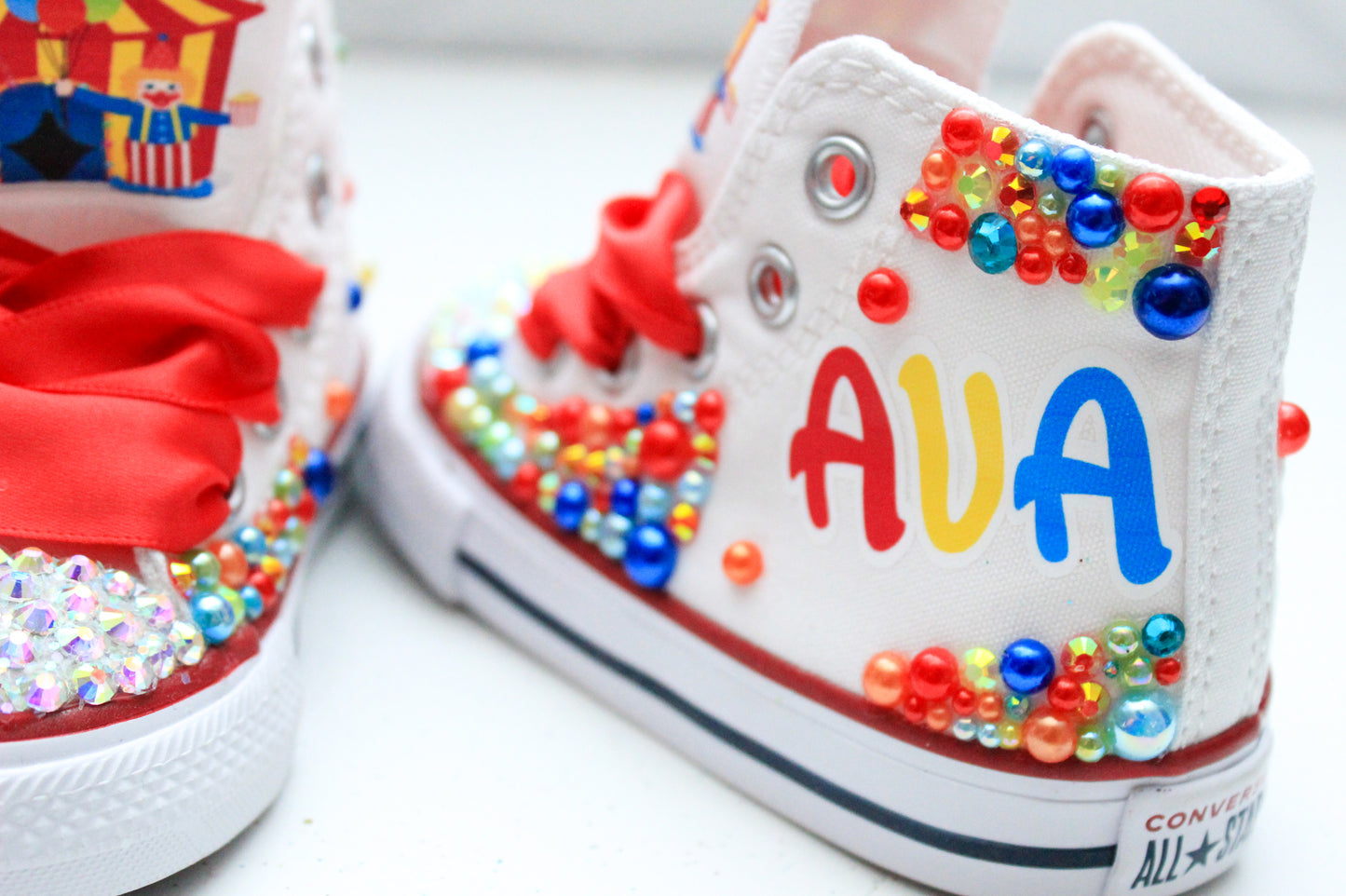 Circus shoes- Circus bling Converse-Girls Circus Shoes- Carnival Converse-Circus Converse