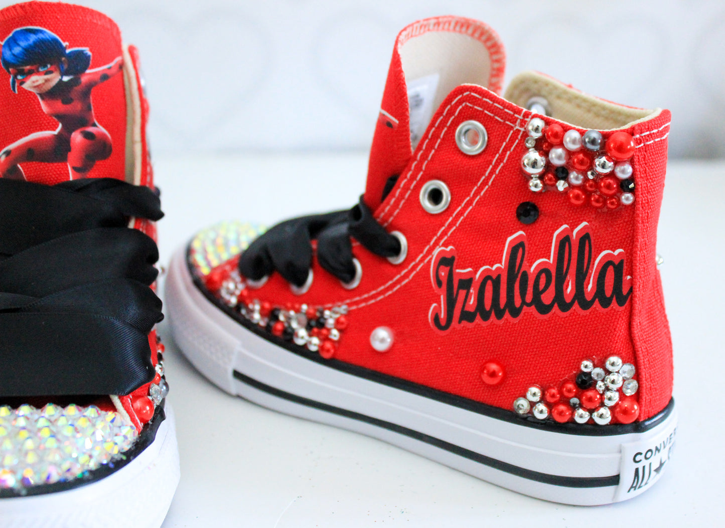 Miraculous ladybug shoes- Miraculous ladybug bling Converse-Girls Miraculous ladybug Shoes-Miraculous ladybug Converse