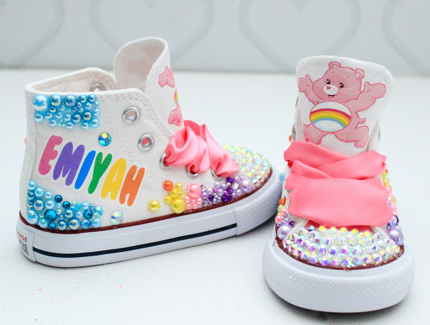 Care Bear shoes- Care Bear bling Converse-Girls Care Bear Shoes-Care Bear Converse