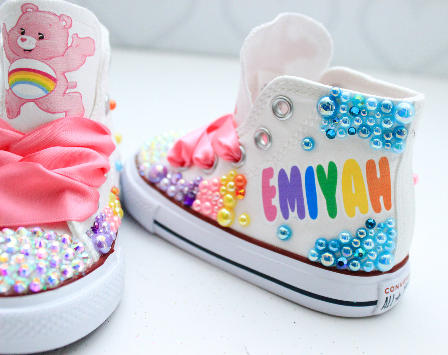 Care Bear shoes- Care Bear bling Converse-Girls Care Bear Shoes-Care Bear Converse