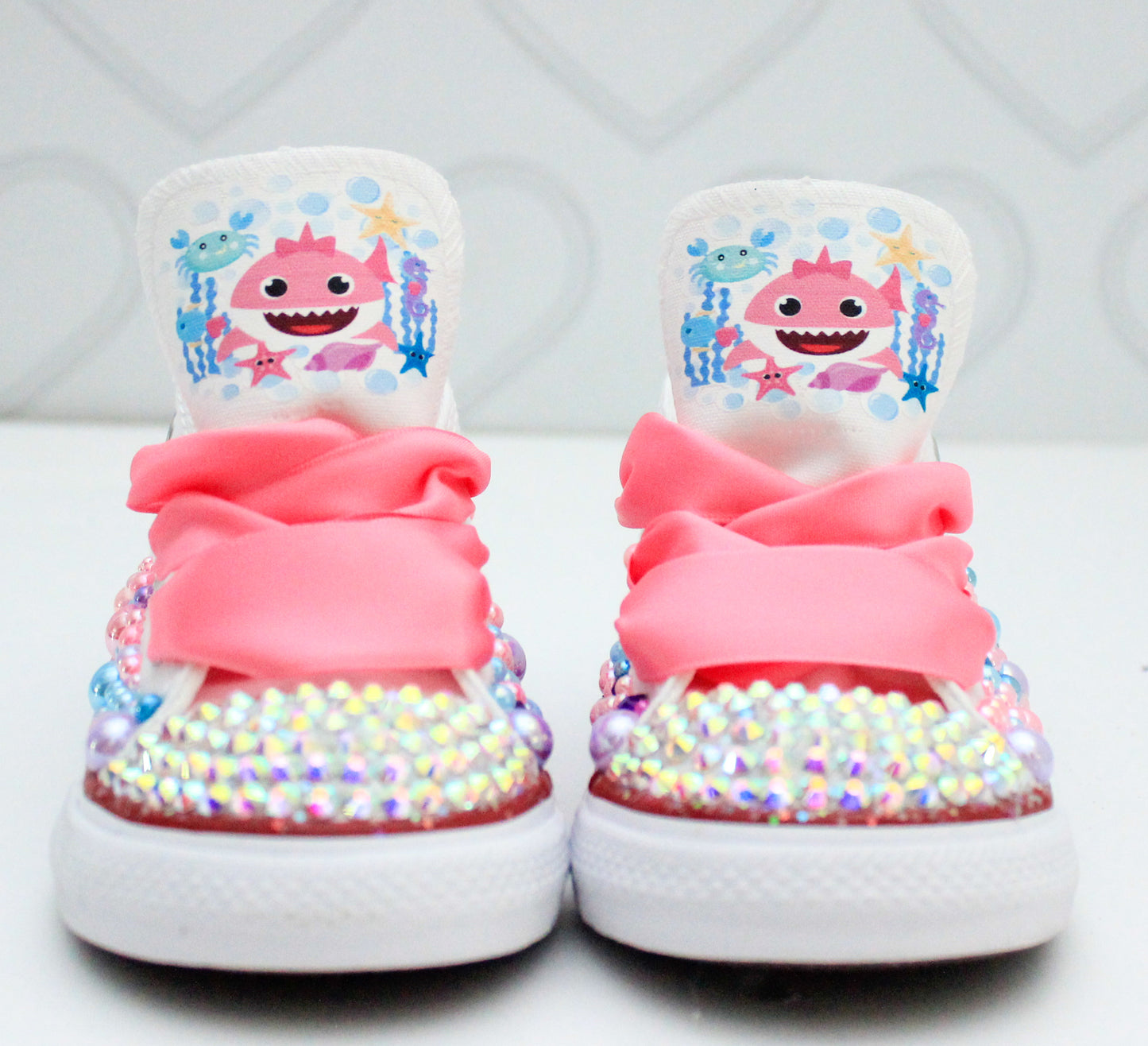 Baby shark shoes- Baby shark bling Converse-Girls Baby shark Shoes-
