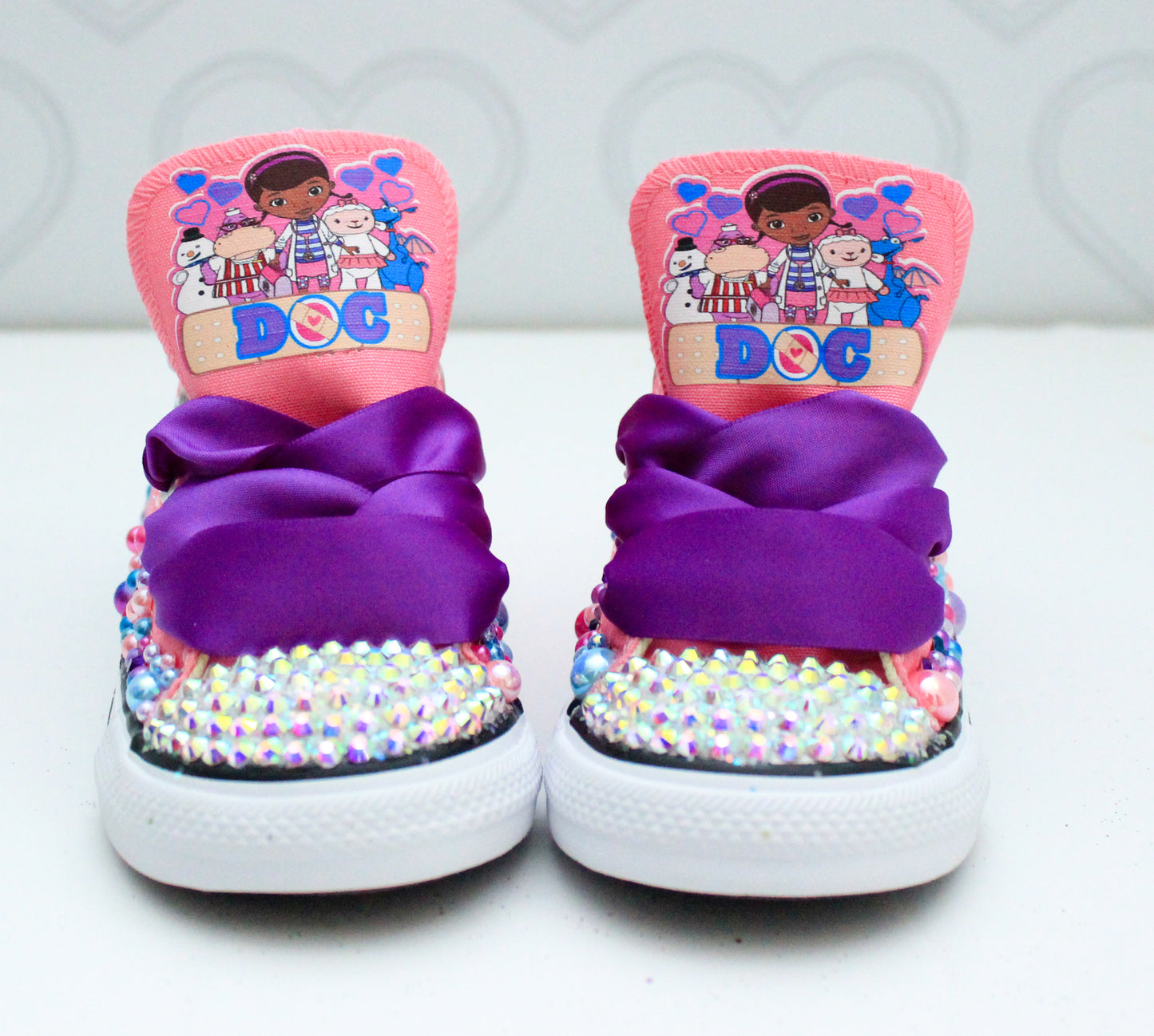 Doc mcstuffins shoes- Doc mcstuffins bling Converse-Girls Doc mcstuffins Shoes-Doc mcstuffins Converse