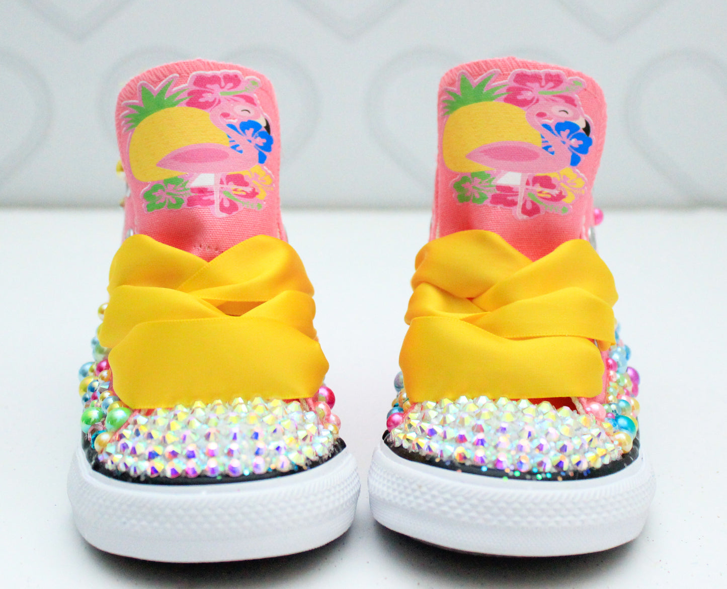 Flamingo shoes- Flamingo bling Converse-Girls Flamingo Shoes- Flamingo Converse
