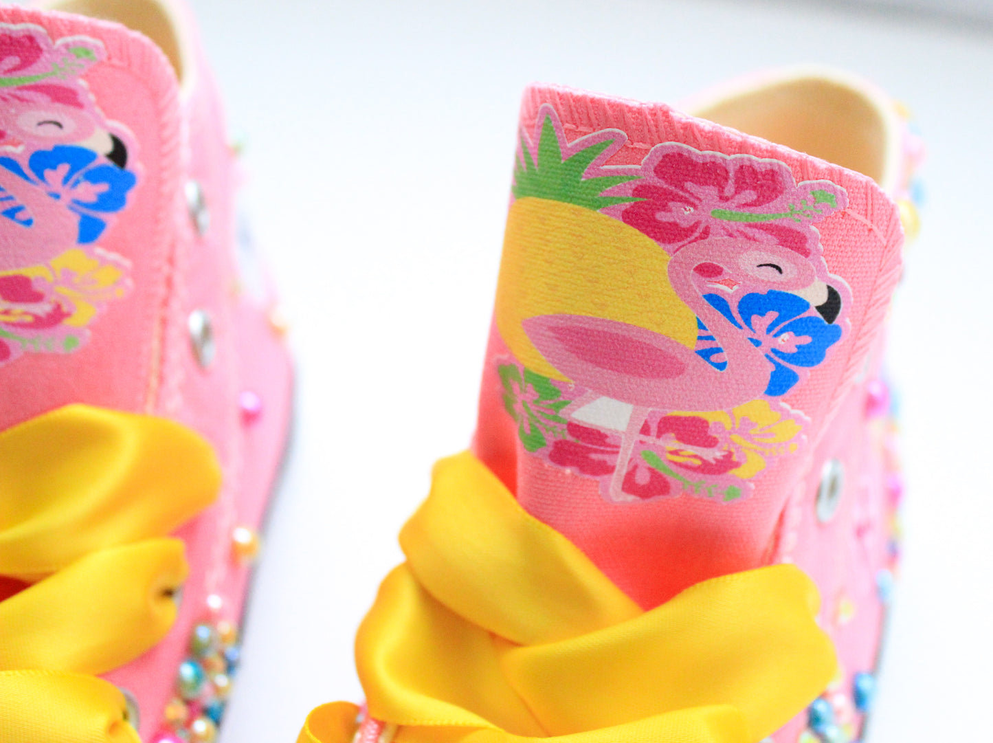 Flamingo shoes- Flamingo bling Converse-Girls Flamingo Shoes- Flamingo Converse
