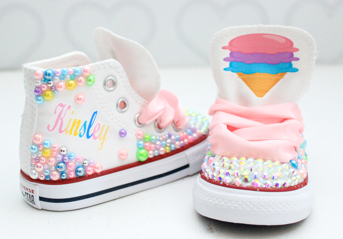 Ice cream shoes- Ice cream bling Converse-Girls Ice cream Shoes-Ice cream Converse