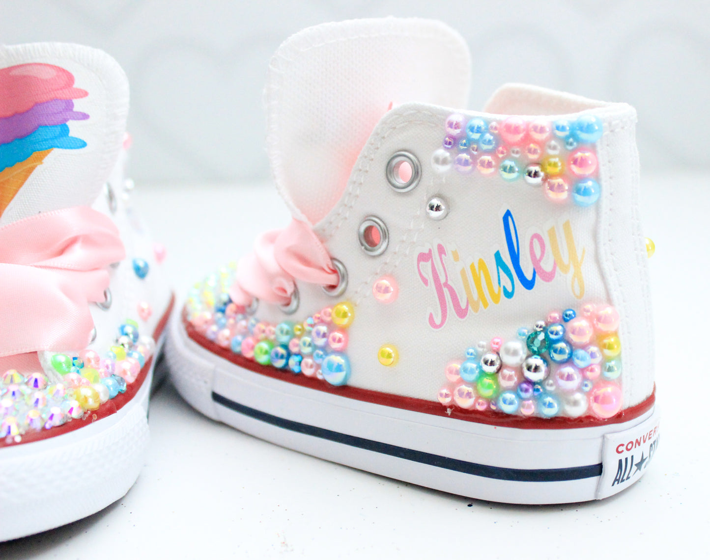 Ice cream shoes- Ice cream bling Converse-Girls Ice cream Shoes-Ice cream Converse