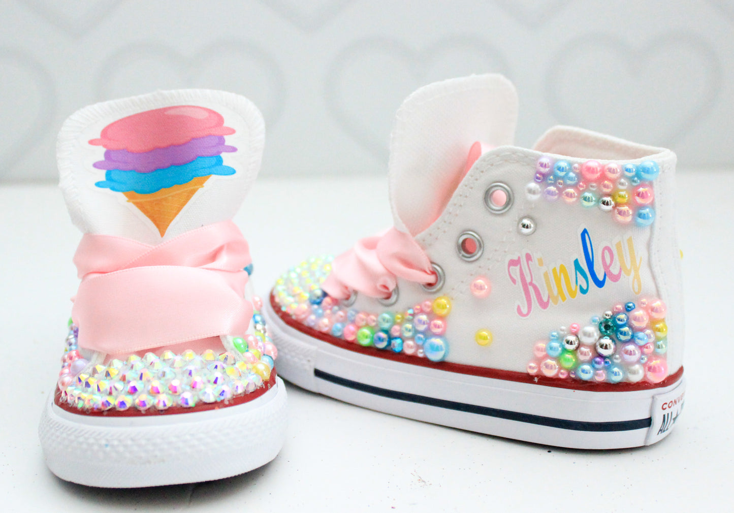 Ice cream shoes- Ice cream bling Converse-Girls Ice cream Shoes-Ice cream Converse