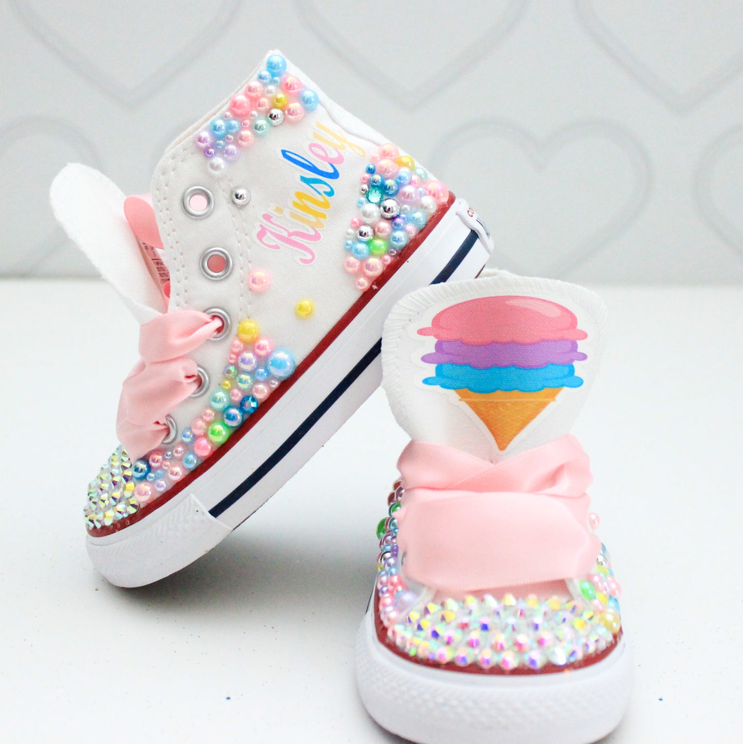 Ice cream shoes- Ice cream bling Converse-Girls Ice cream Shoes-Ice cream Converse
