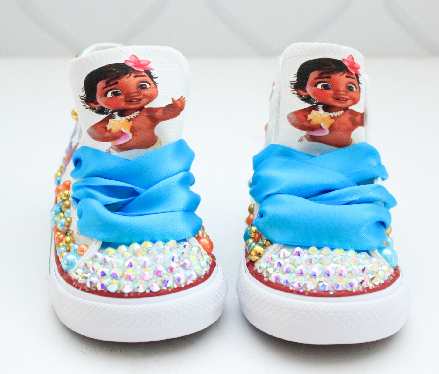 Moana shoes- Moana bling Converse-Girls Moana Shoes-Moana Converse