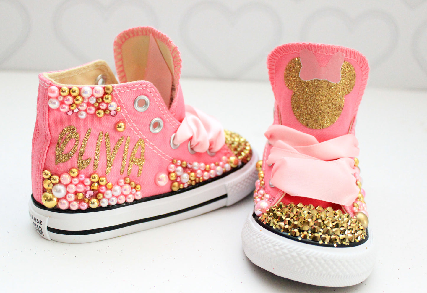 Minnie Mouse shoes- Minnie Mouse bling Converse-Girls Minnie Mouse Shoes-Minnie Mouse Converse