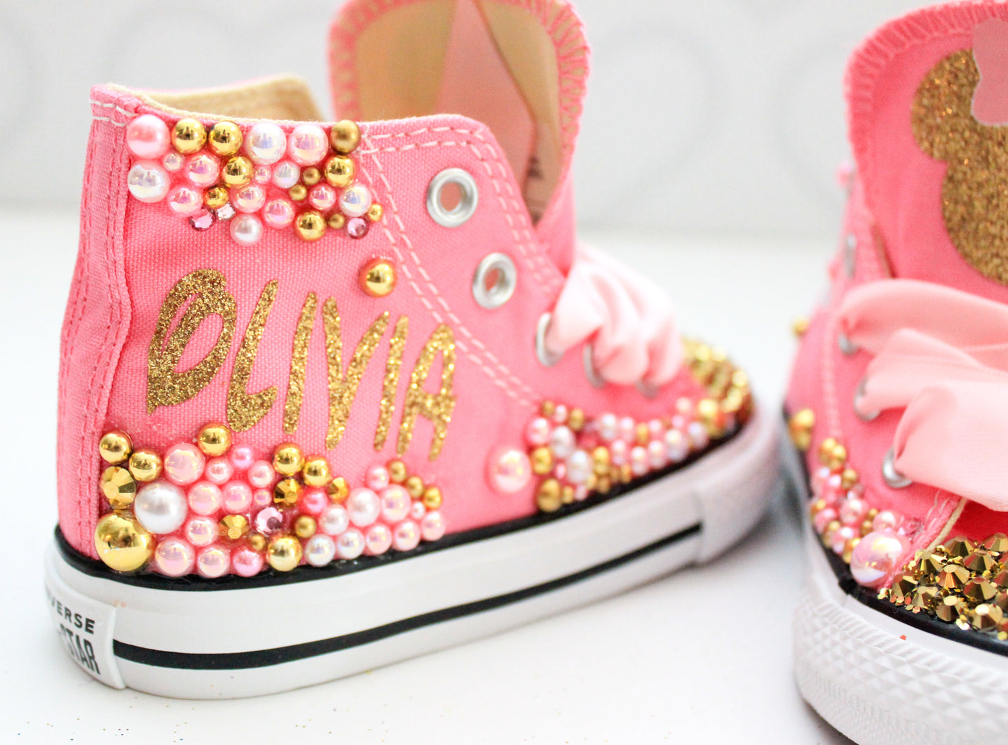 Minnie Mouse shoes- Minnie Mouse bling Converse-Girls Minnie Mouse Shoes-Minnie Mouse Converse