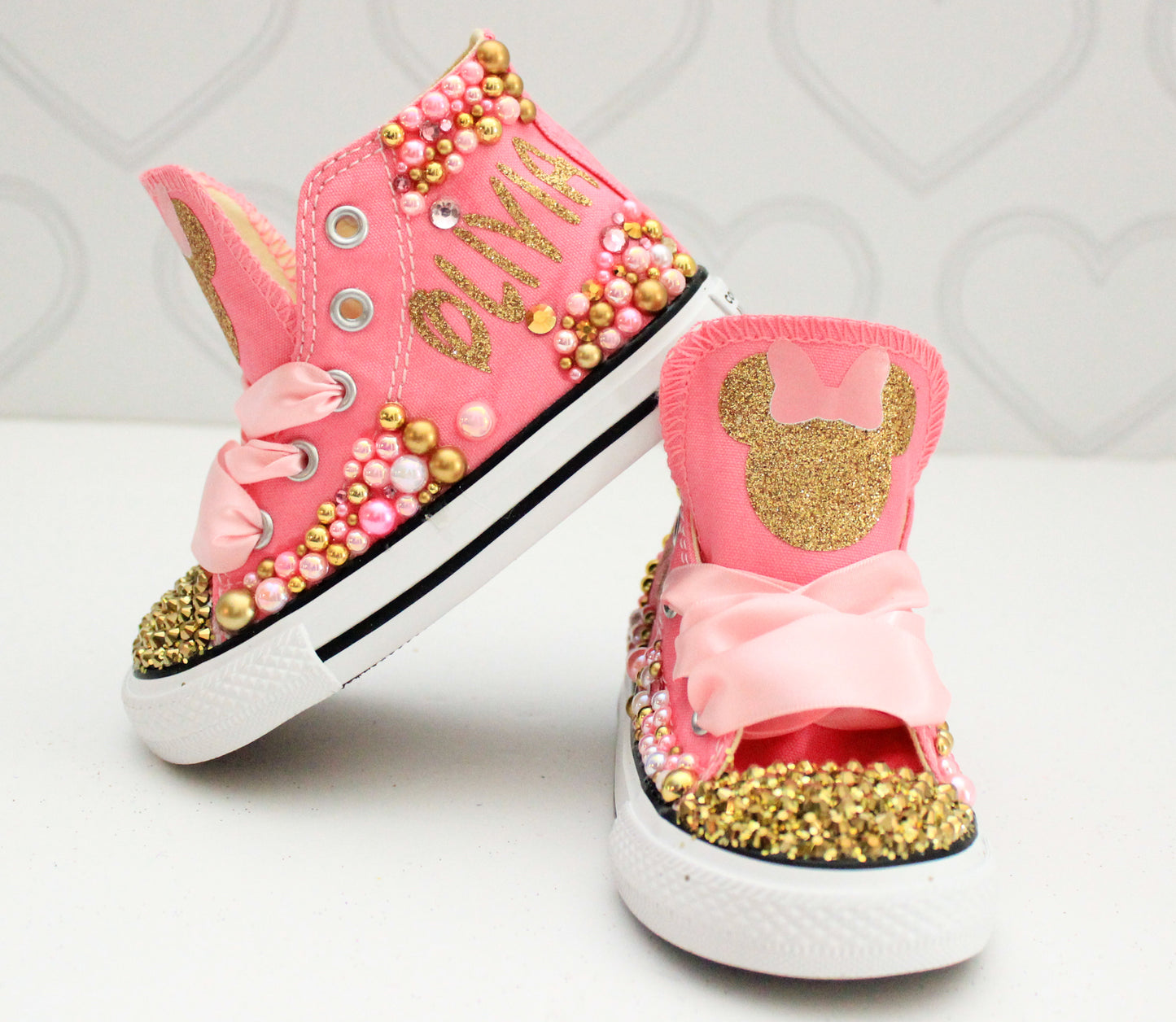 Minnie Mouse shoes- Minnie Mouse bling Converse-Girls Minnie Mouse Shoes-Minnie Mouse Converse