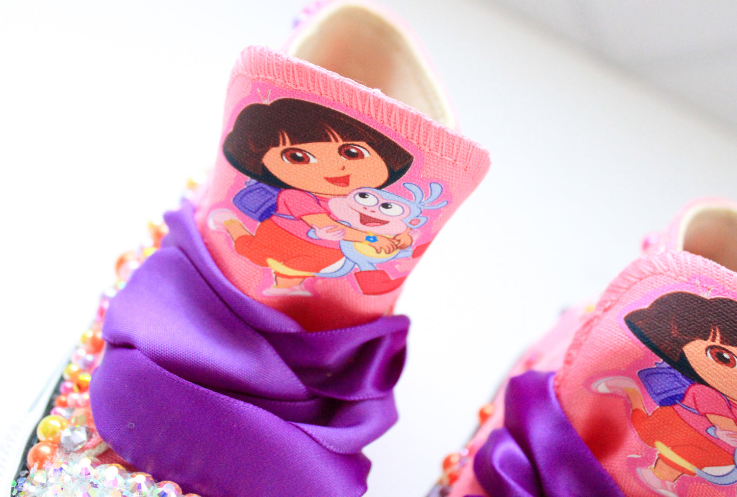 Dora the explorer shoes- Dora the explorer bling Converse-Girls Dora the explorer Shoes-Dora the explorer Converse