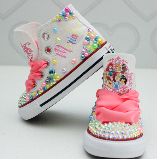 Princess shoes- Princess bling Converse-Girls Princess Shoes-Princess Converse