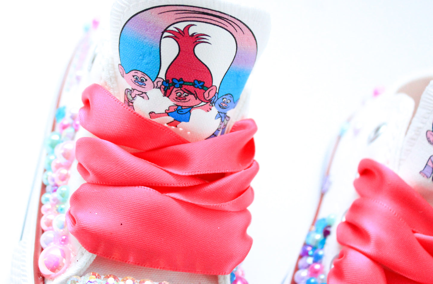 Troll shoes- Troll bling Converse-Girls Troll Shoes-Poppy troll converse