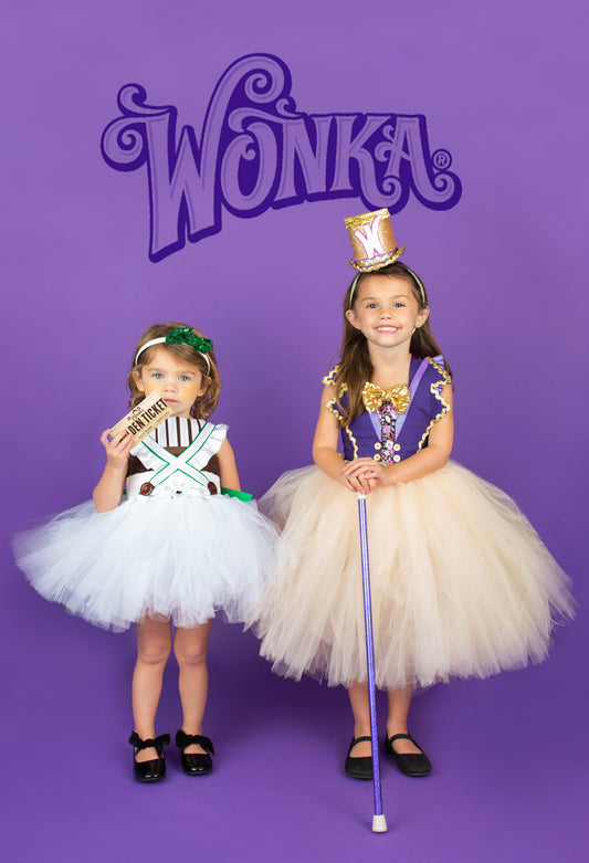 Willy Wonka Costume-Willy wonka Tutu Dress- Willy wonka dress
