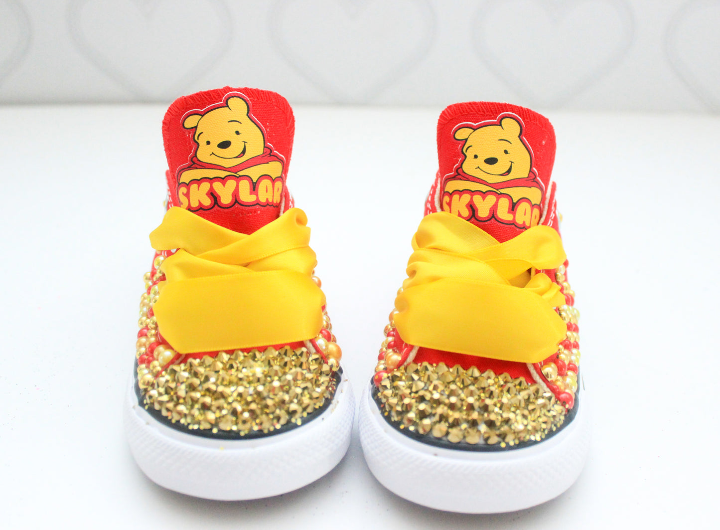 Winnie the pooh shoes- Winnie the pooh bling Converse-Girls Winnie the pooh Shoes-Winnie the pooh converse