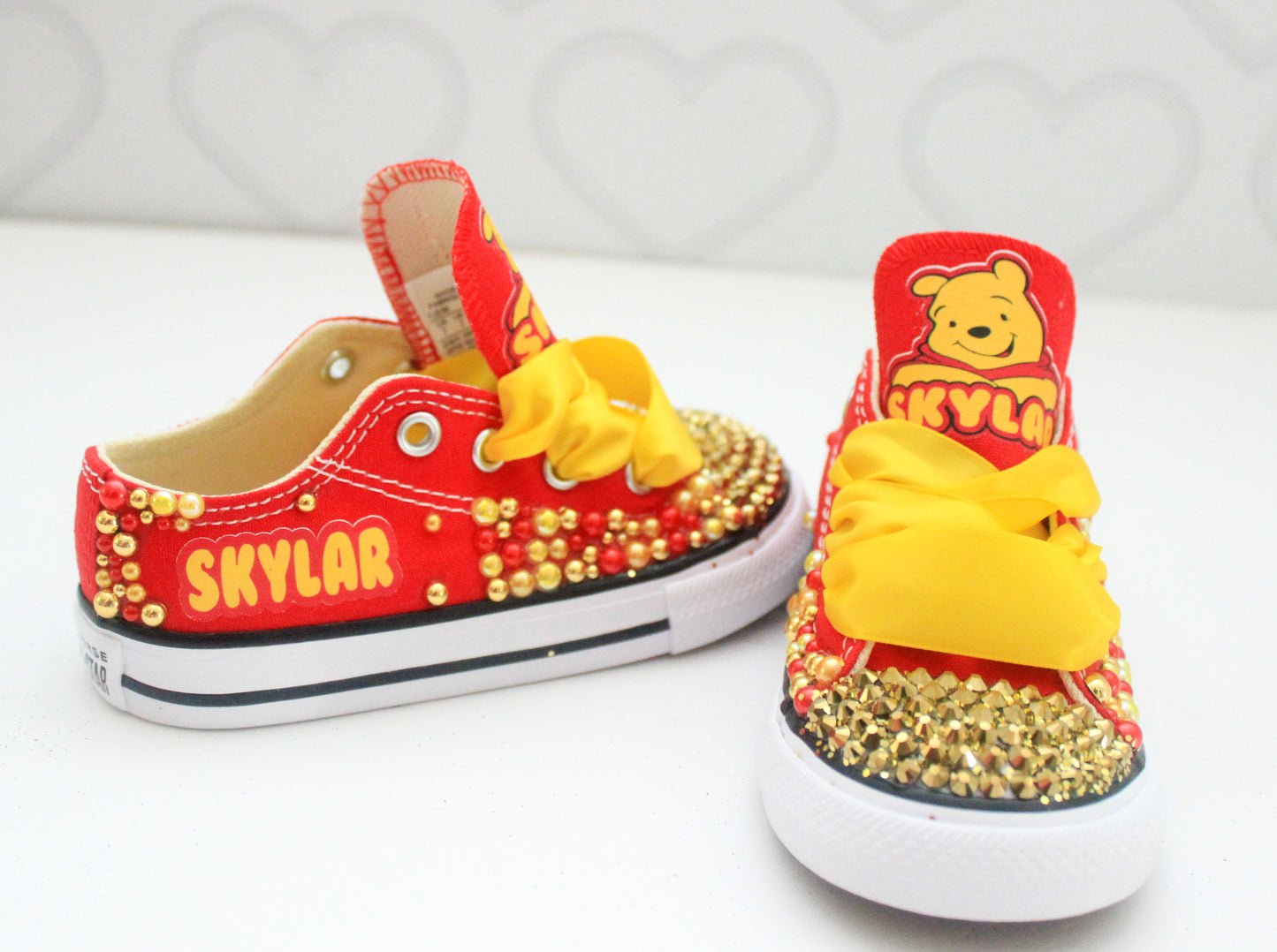 Winnie the pooh shoes- Winnie the pooh bling Converse-Girls Winnie the pooh Shoes-Winnie the pooh converse