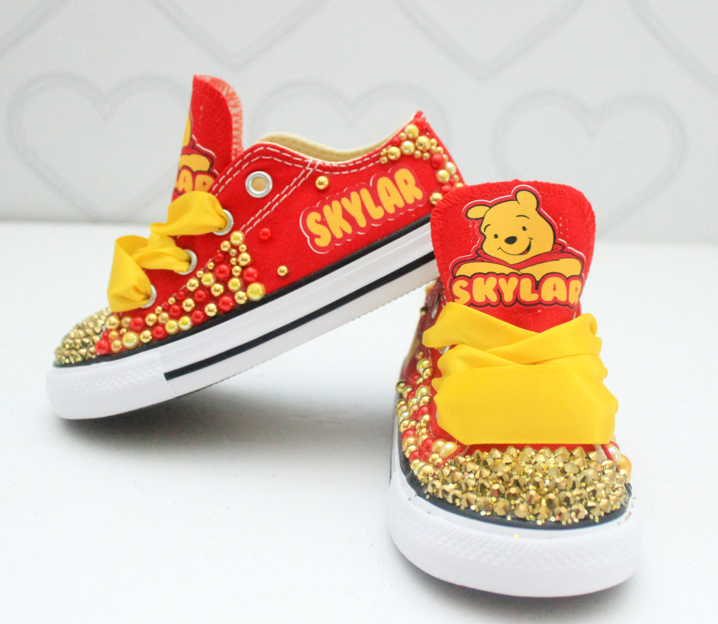 Winnie the pooh shoes- Winnie the pooh bling Converse-Girls Winnie the pooh Shoes-Winnie the pooh converse