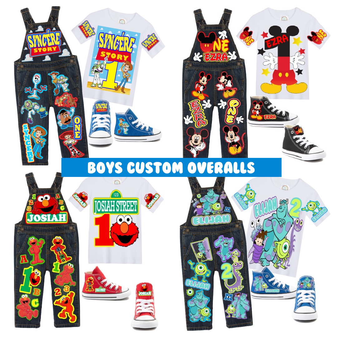 Boys Overalls-Custom Overalls-Long Overalls