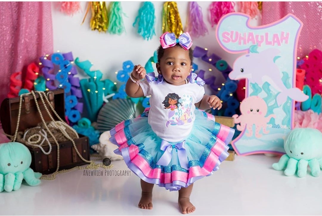 Mermaid Tutu set-Mermaid outfit-Mermaid dress- Mermaid tutu