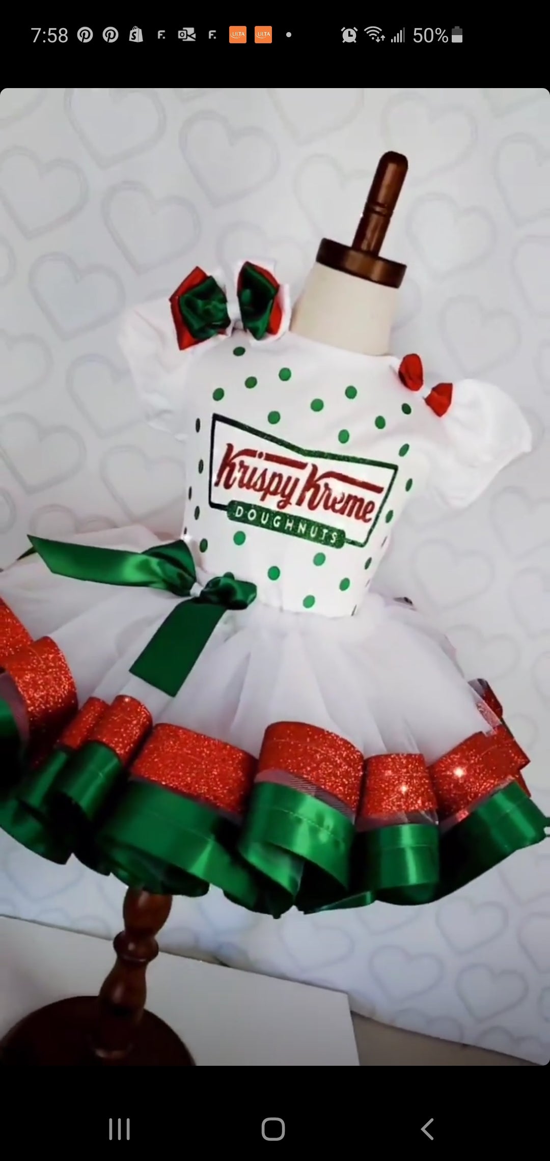 Krispy Kreme tutu set- krispy kreme outfit- krispy kreme dress-krispy kreme birthday