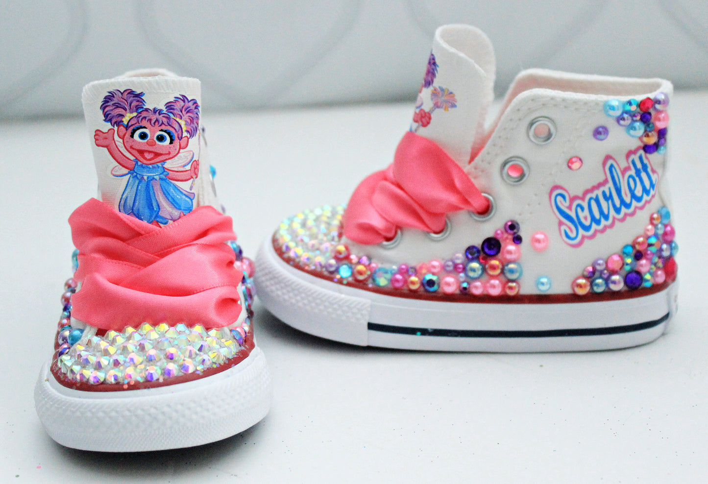 Abby Cadabby shoes- Abby Cadabby bling Converse-Girls Abby Cadabby Shoes- Abby Cadabby Converse