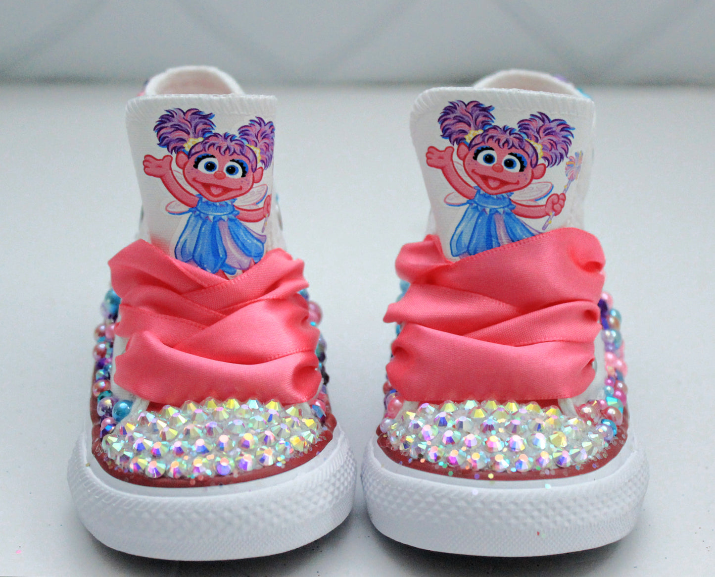 Abby Cadabby shoes- Abby Cadabby bling Converse-Girls Abby Cadabby Shoes- Abby Cadabby Converse