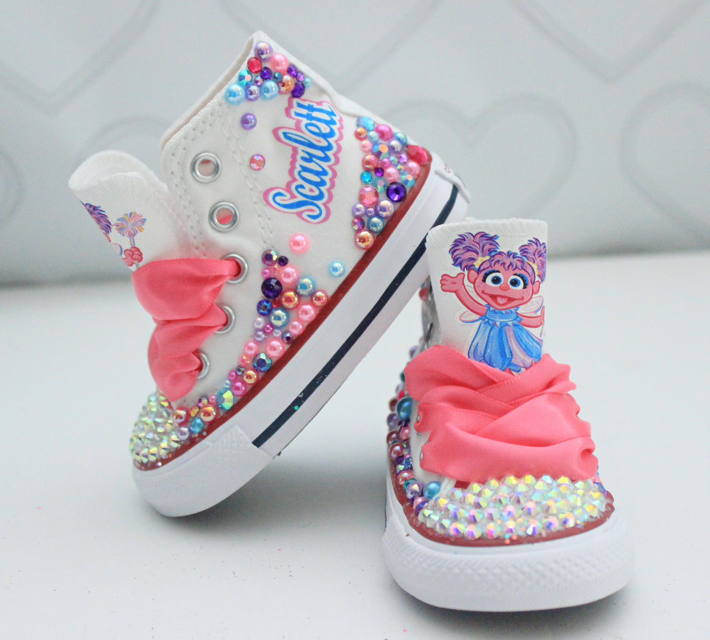 Abby Cadabby shoes- Abby Cadabby bling Converse-Girls Abby Cadabby Shoes- Abby Cadabby Converse