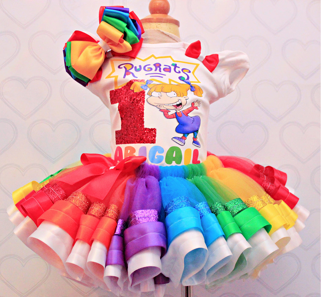 Rugrats tutu set- Rugrats outfit-Rugrats dress-Rugrats birthday(deluxe)-Angelica tutu set
