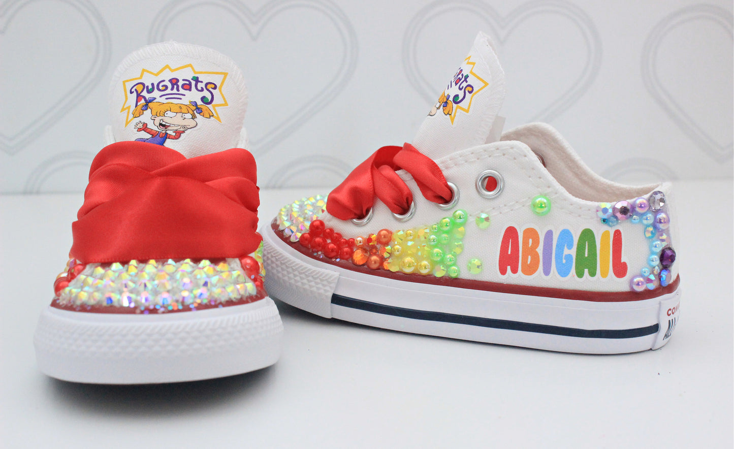 Rugrats shoes- Rugrats bling Converse-Girls Rugrats Shoes