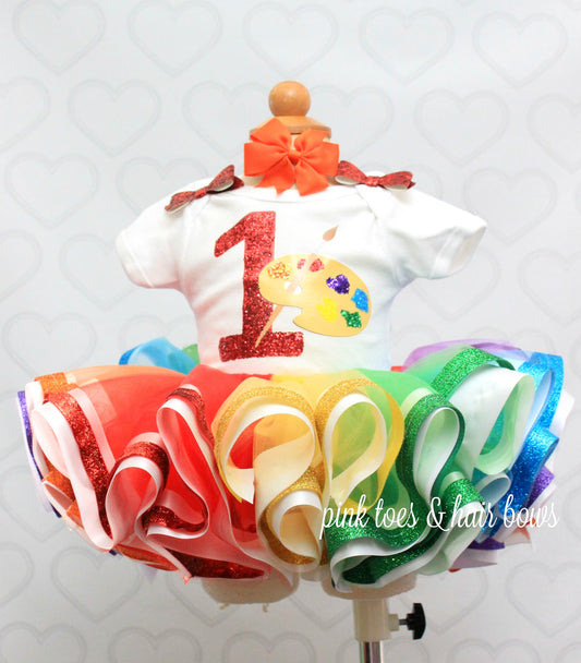 Paint tutu set-Paint outfit-Paint dress-Paint Party tutu-Art tutu set