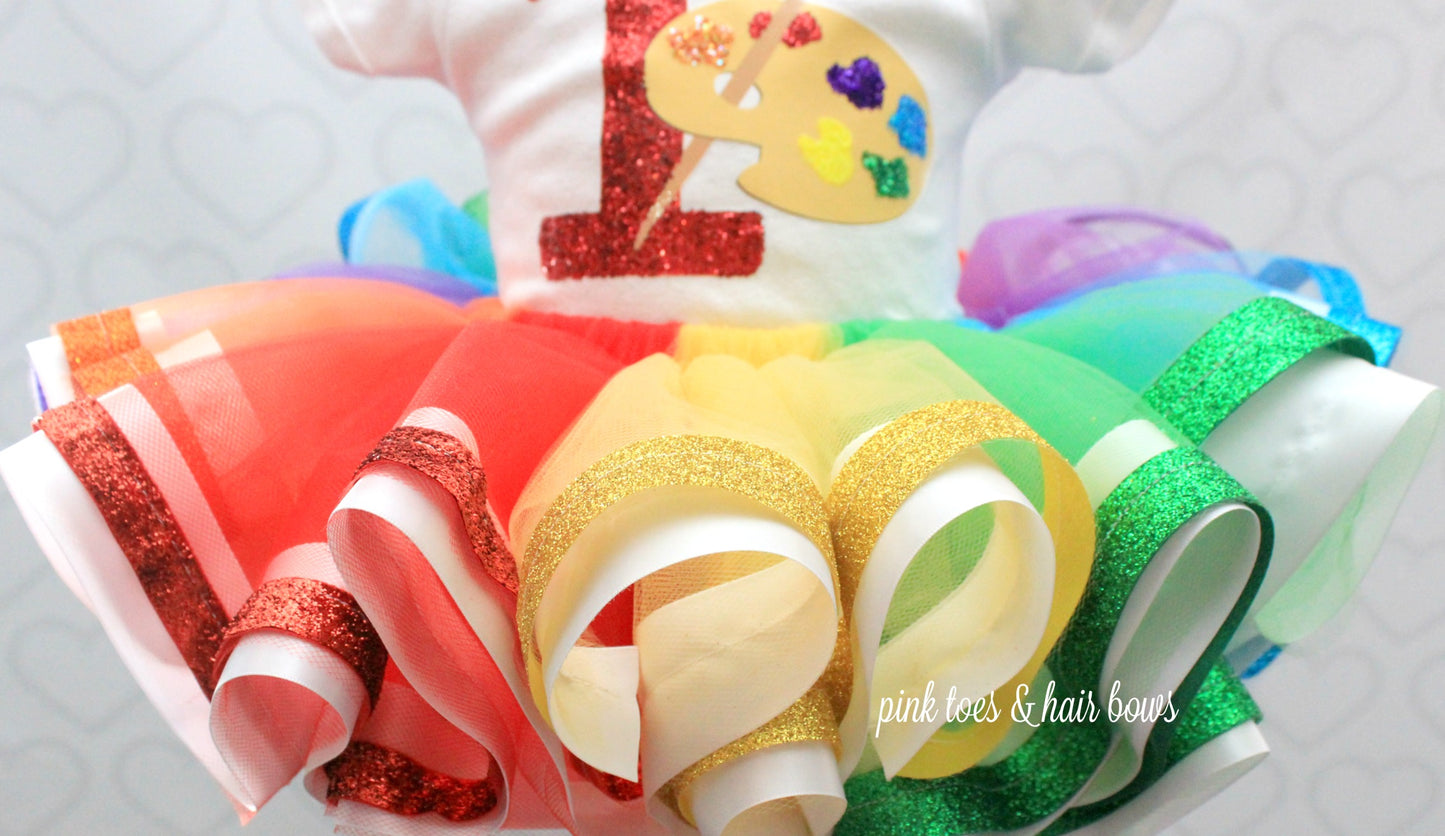 Paint tutu set-Paint outfit-Paint dress-Paint Party tutu-Art tutu set