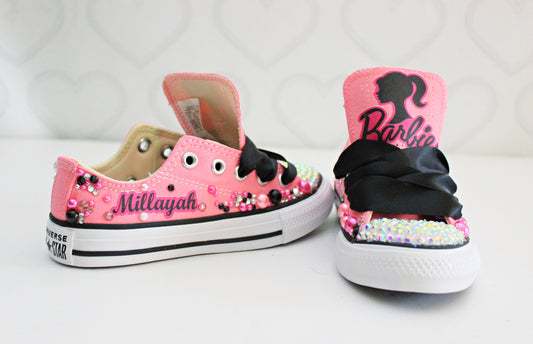 Barbie shoes- Barbie bling Converse-Girls Barbie Shoes