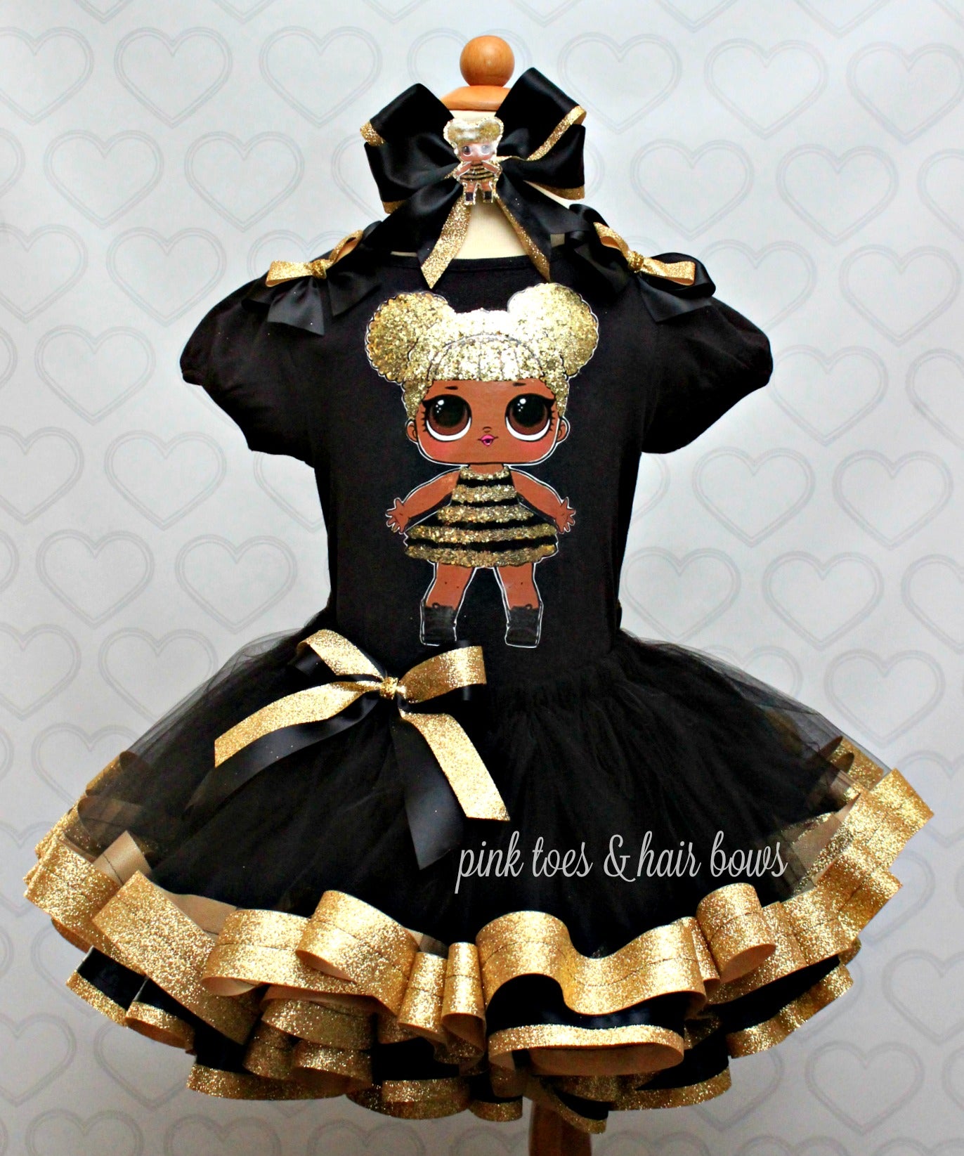 Queen bee lol surprise doll tutu set-Queen bee lol surprise outfit-Que –  Pink Toes & Hair Bows