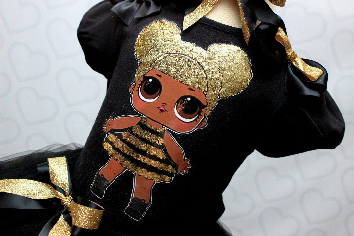 Queen bee lol surprise doll tutu set-Queen bee lol surprise outfit-Queen bee lol dress