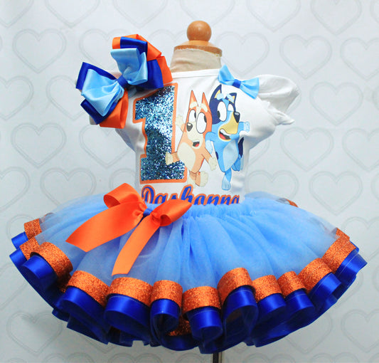 Bluey tutu set-Bluey outfit-Bluey dress