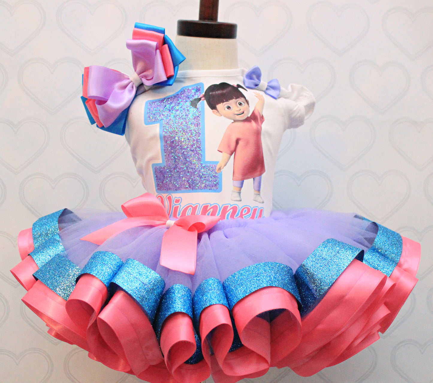 Monsters inc tutu set-Monsters inc tutu -Monsters inc outfit-Monsters inc birthday-Boo tutu set