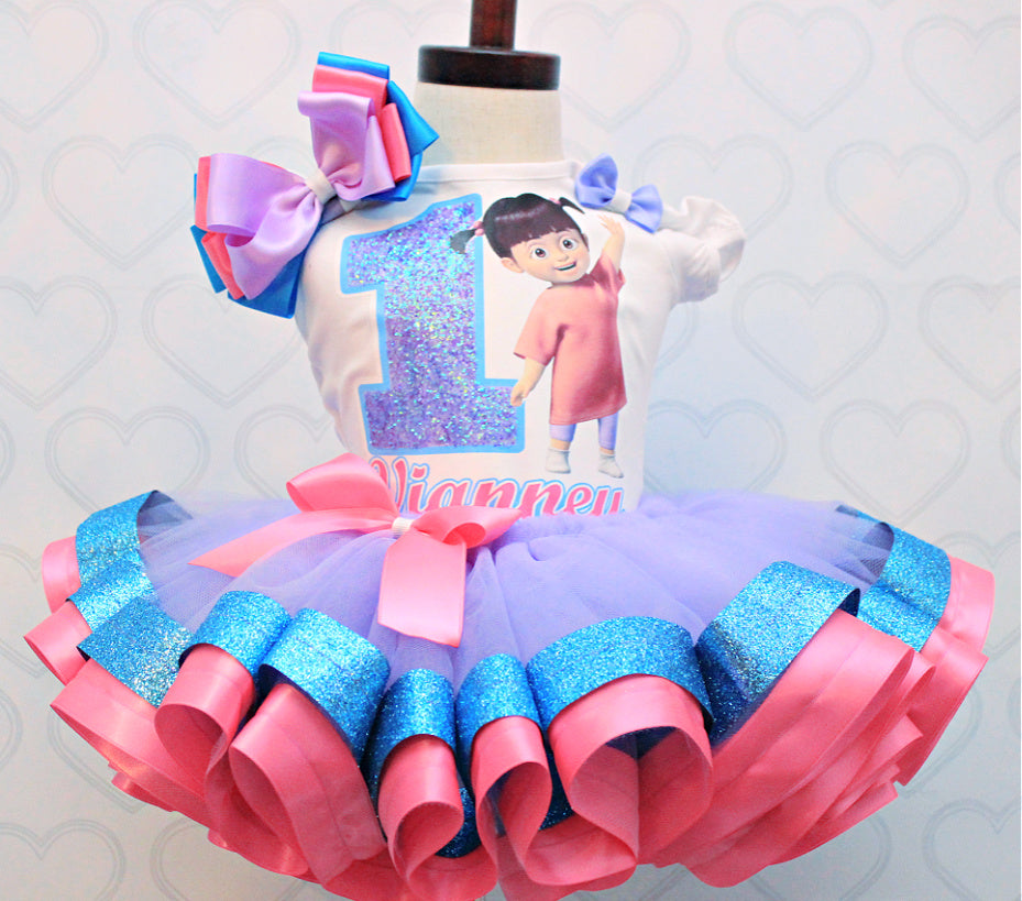 Monsters inc tutu set-Monsters inc tutu -Monsters inc outfit-Monsters inc birthday-Boo tutu set