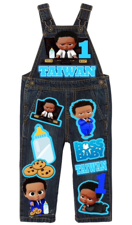 Boss Baby overalls-Boss Baby outfit-Boss Baby birthday shirt-Boss Baby birthday outfit
