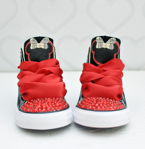 Minnie shoes- Minnie bling Converse-Girls Minnie Shoes
