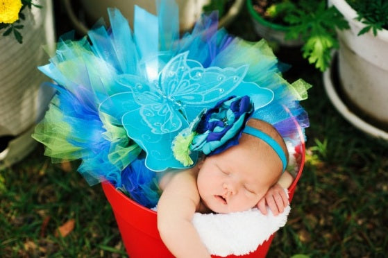 Baby Butterfly in the Garden-newborn tutu set