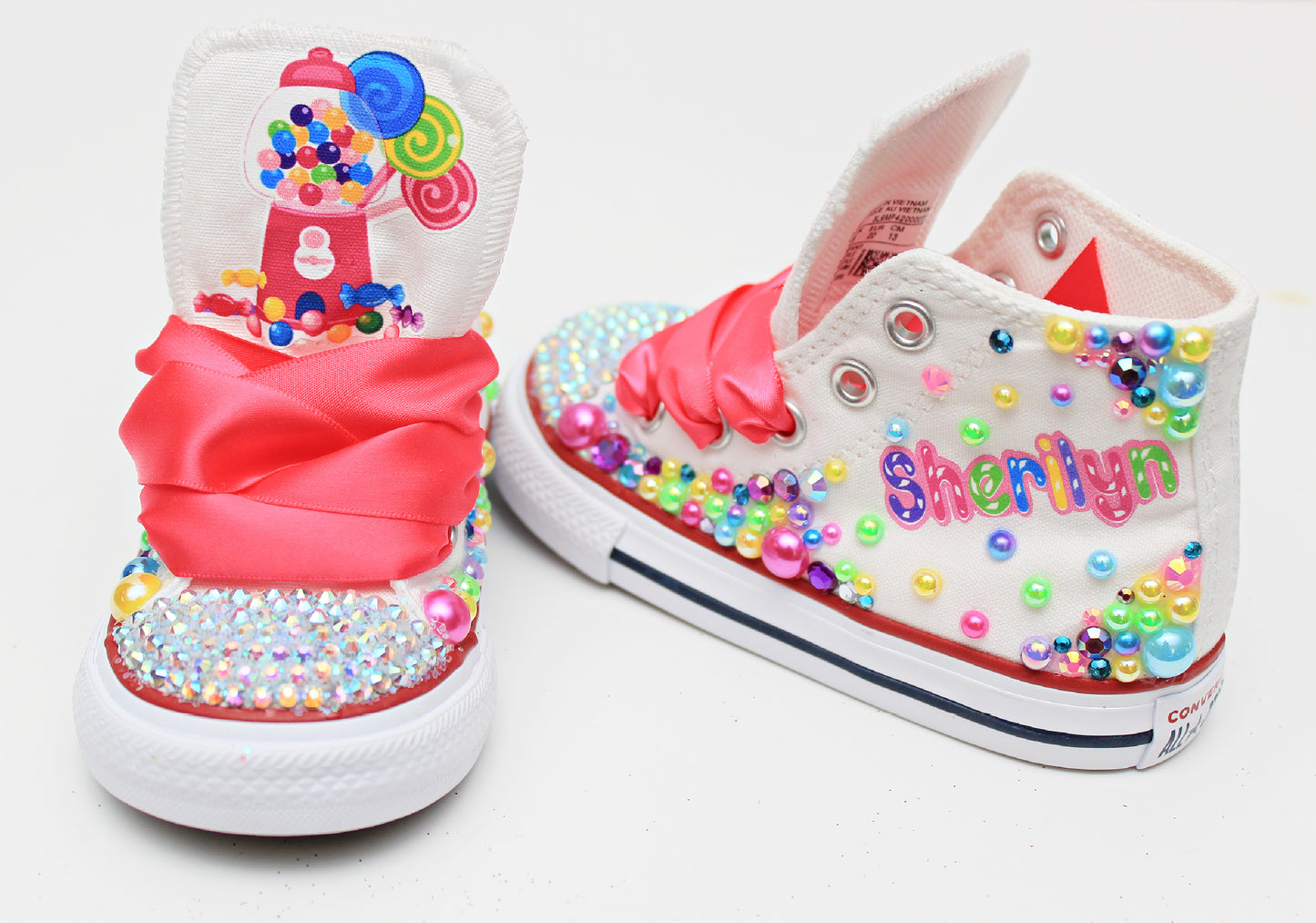 Candy Land shoes- Candy Land bling Converse-Girls Candy Land Shoes-Candy Land Converse