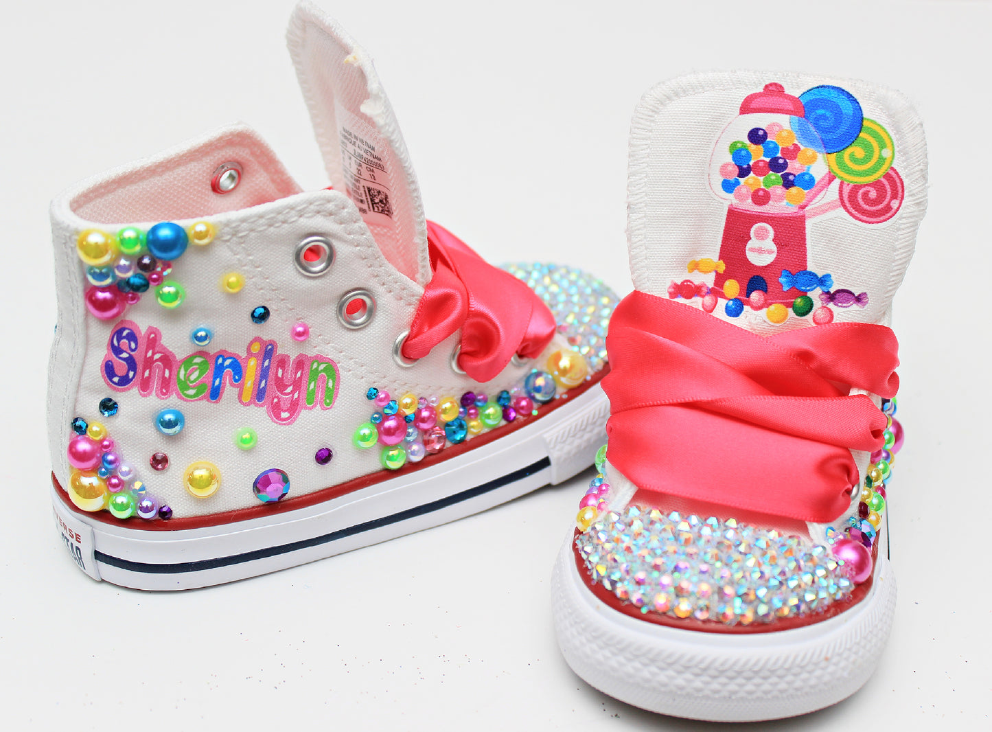 Candy Land shoes- Candy Land bling Converse-Girls Candy Land Shoes-Candy Land Converse