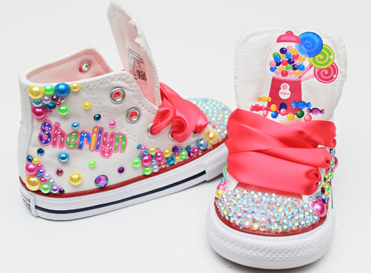 Candy Land shoes- Candy Land  bling Converse-Girls Candy Land  Shoes-Candy Land  Converse