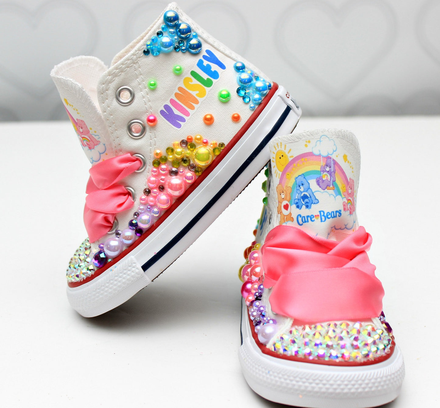 Care Bear shoes- Care Bear bling Converse-Girls Care bear Shoes-Care Bear shoes